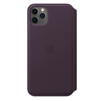 Apple iPhone 11 Pro Max Leder Folio - Aubergine