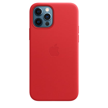 iPhone 12 Pro 256GB Pazifikblau mit Apple iPhone 12 | 12 Pro Leder Case mit MagSafe - Rot