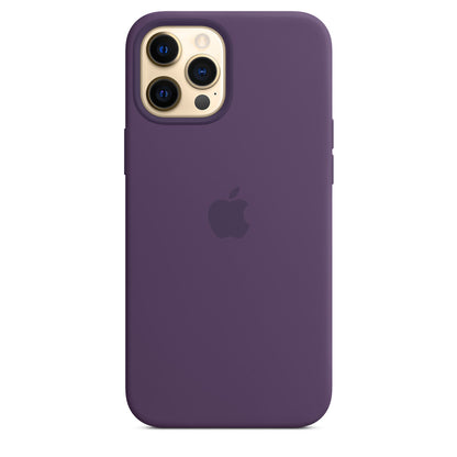 iPhone 12 Pro Max 128GB Gold mit Apple iPhone 12 Pro Max Silikonhülle -Amethyst