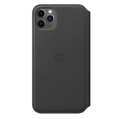 Apple iPhone 11 Pro Max 256GB Space Grau Ausgezeichnet Ohne Vertrag mit Apple iPhone 11 Pro Max Leder Folio - Schwarz