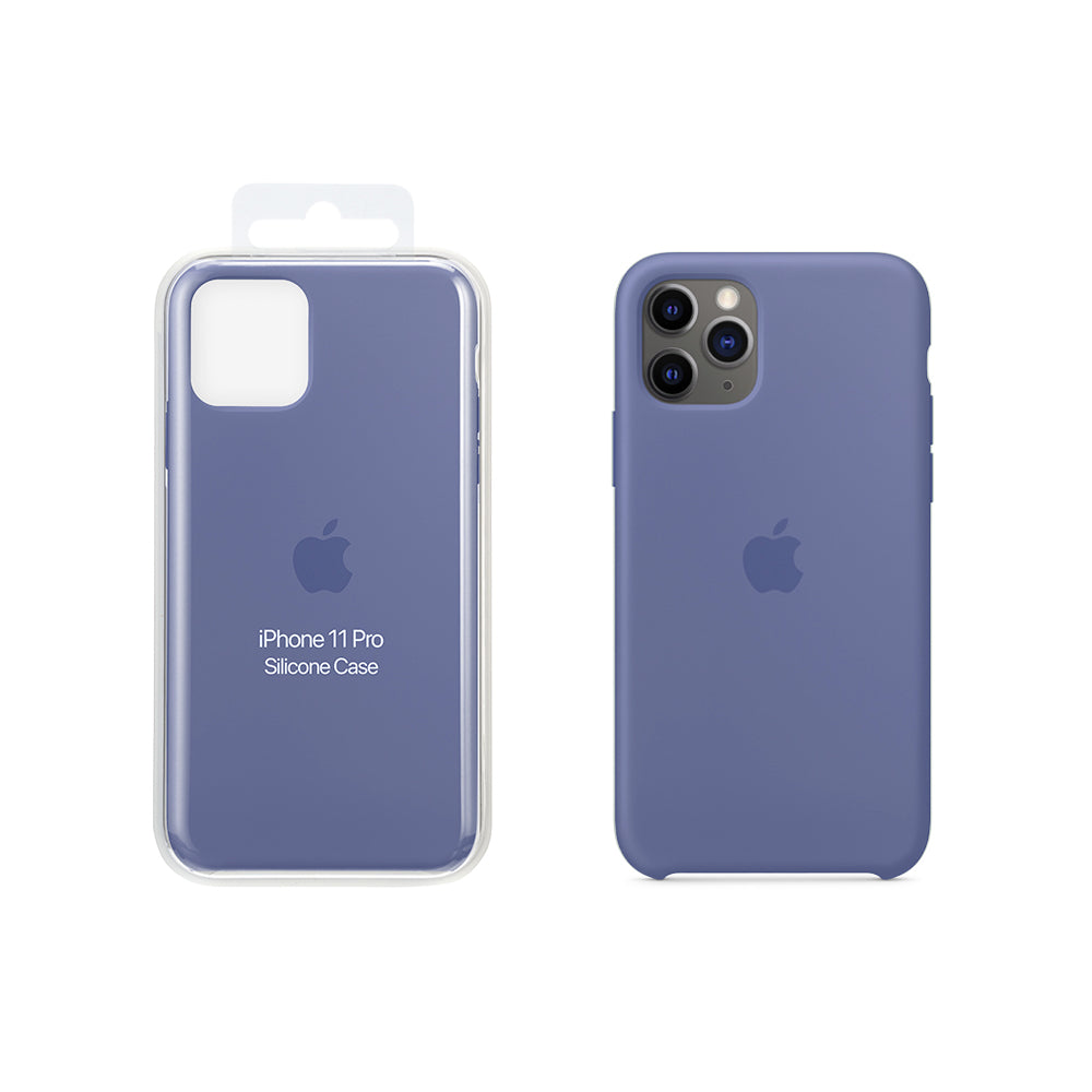 Apple iPhone 11 Pro Silikonhülle – Leinenblau – Original Neu