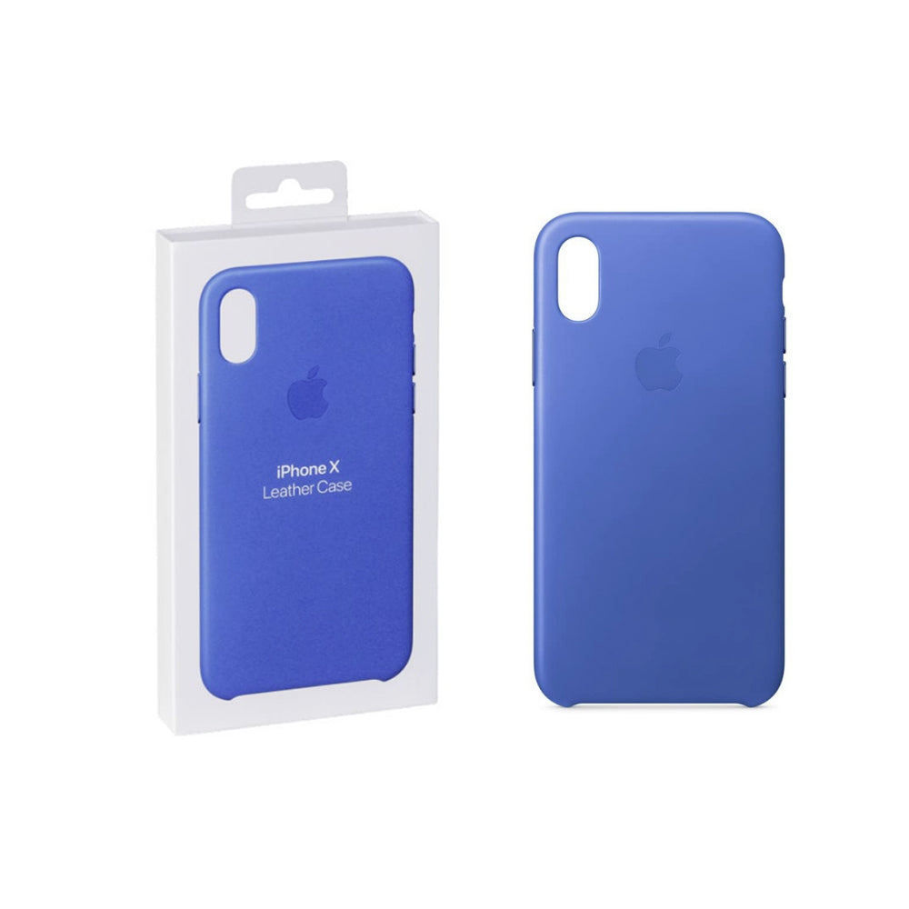 Apple iPhone X Ledertasche – Blau – Original Neu