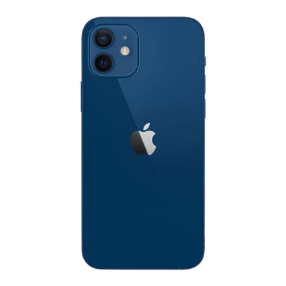 iPhone 12 256GB Blau mit Apple iPhone 12 | 12 Pro Lederhülle  mit MagSafe - Sattelbraun