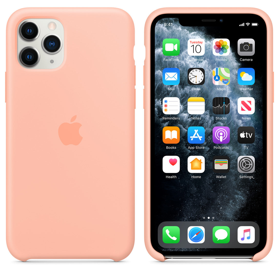 Apple iPhone 11 Pro Silikonhülle – Grapefruit – Original Neu