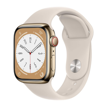 Apple Watch Series 8 Edelstahlgehäuse 45 mm Cellular - Gold