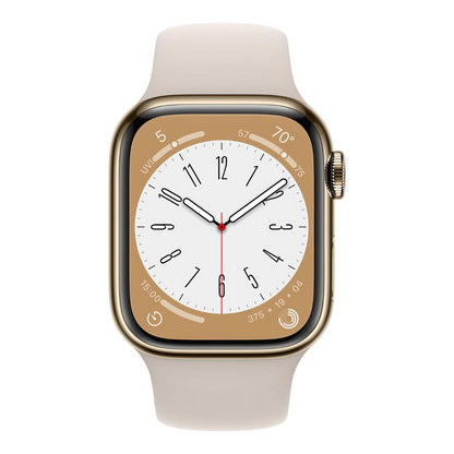 Apple Watch Series 8 Edelstahlgehäuse 41 mm Cellular - Gold