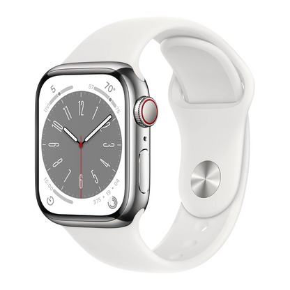 Apple Watch Series 8 Edelstahlgehäuse 41 mm Cellular - Silber