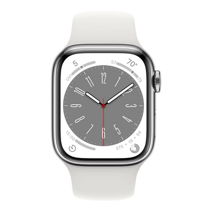 Apple Watch Series 8 Edelstahlgehäuse 41 mm Cellular - Silber