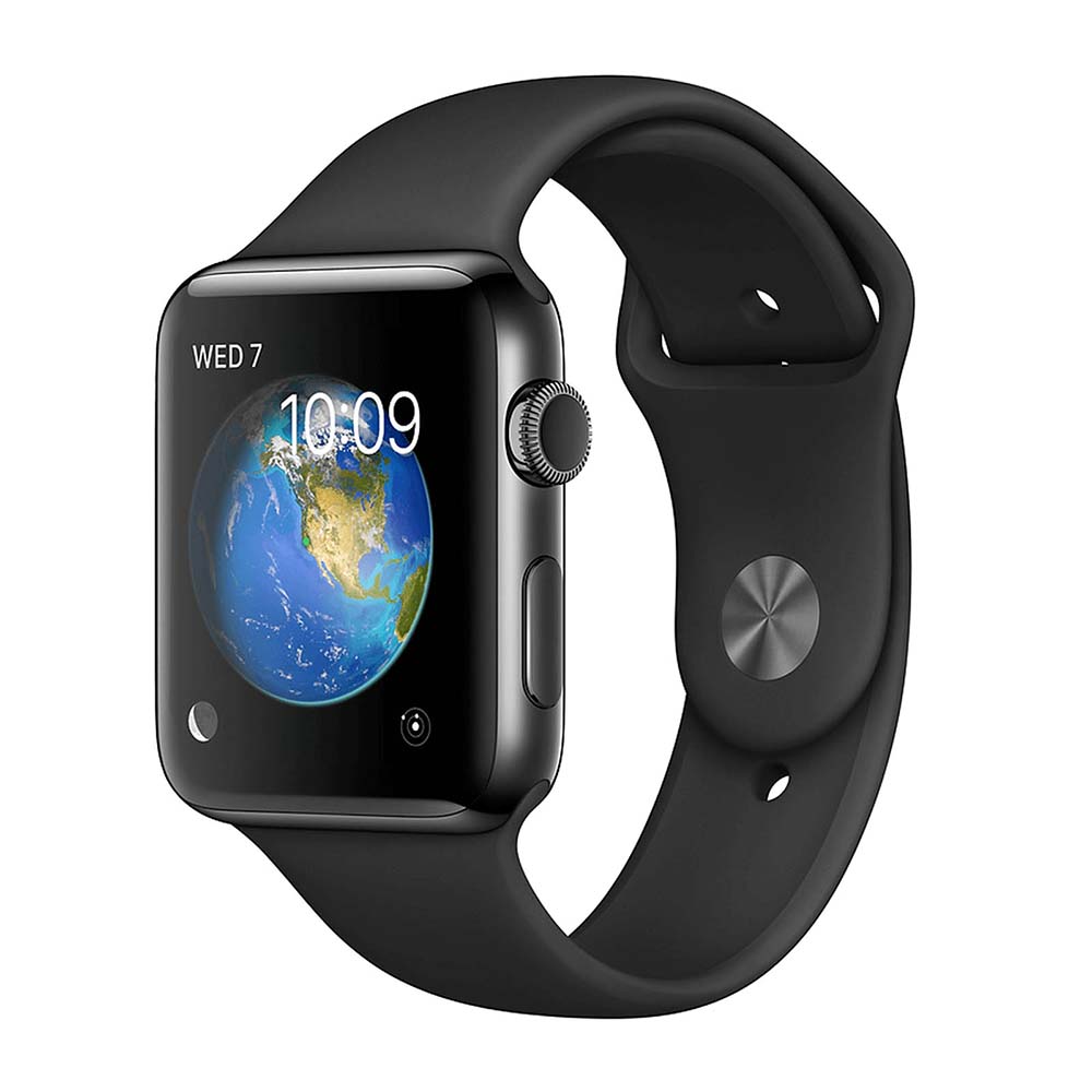 Apple Watch Series 3 Stainless 38mm Schwarz Ausgezeichnet - Ohne Vertrag