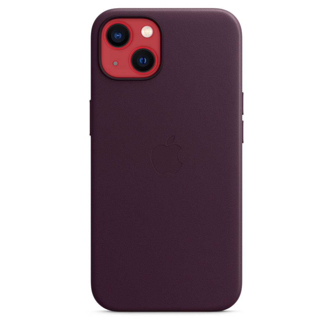 iPhone 13 128GB Rot mit Apple iPhone 13 Leder Case mit MagSafe - Dunkelkirsch