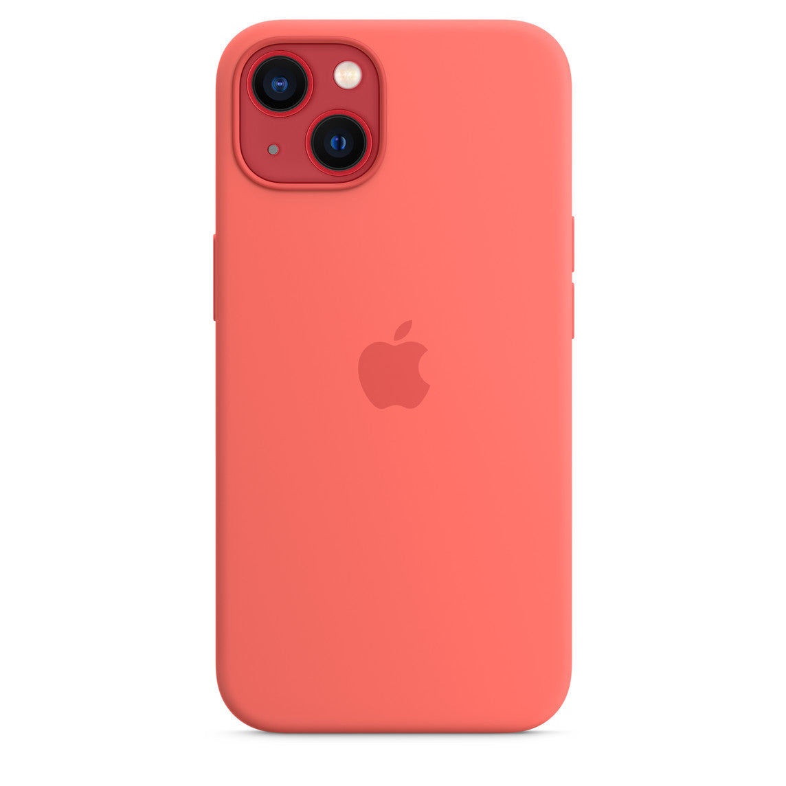 iPhone 13 128GB Rot mit Apple iPhone 13 Silikon Case mit MagSafe- Pink Pomelo