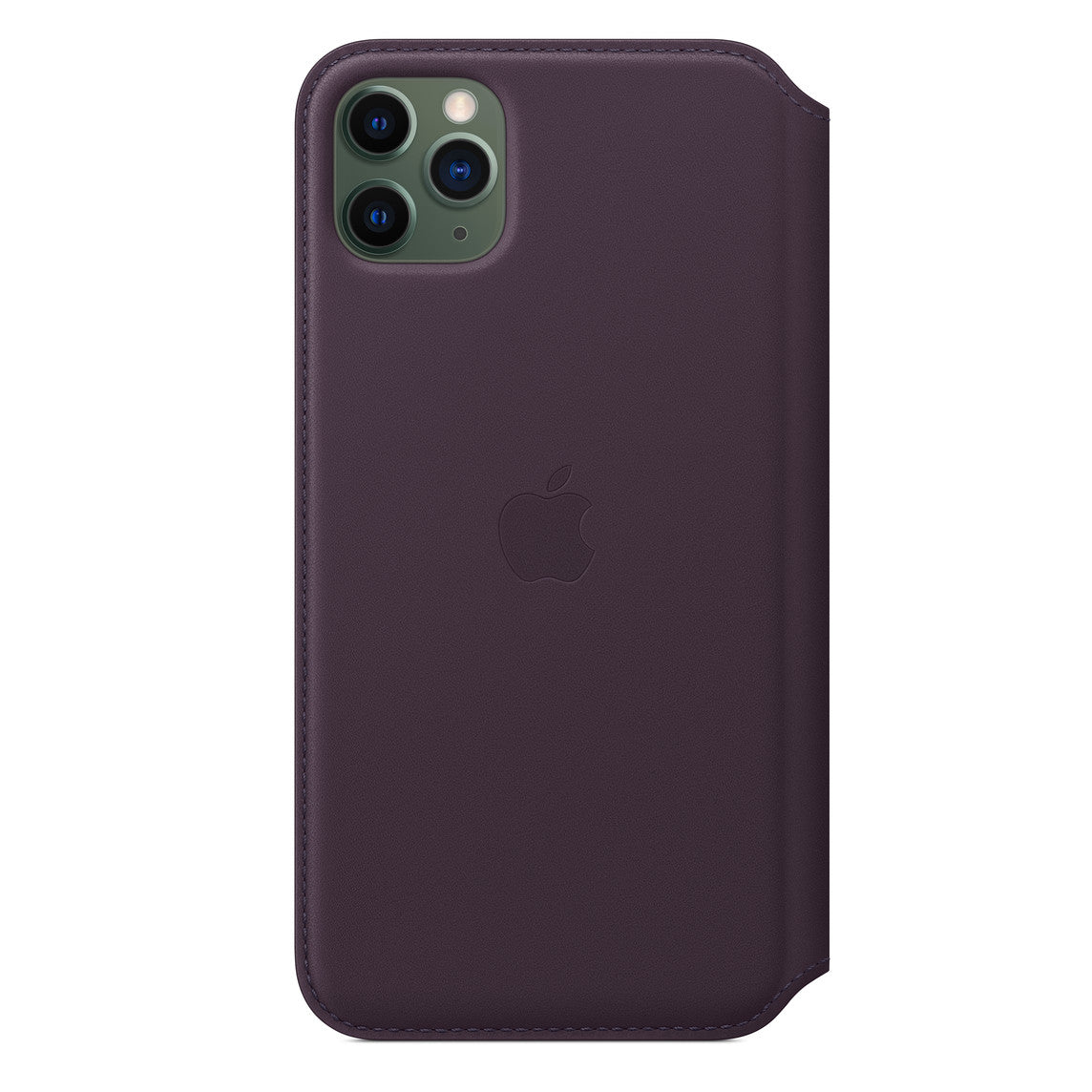 Apple iPhone 11 Pro Max 64GB Nachtgrün Sehr Gut Ohne Vertrag mit Apple iPhone 11 Pro Max Leder Folio - Aubergine