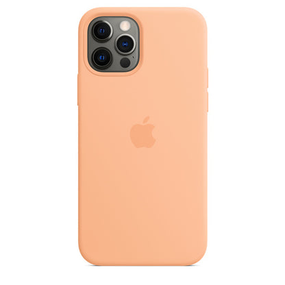 Apple iPhone 12 & 12 Pro Silikonhülle mit MagSafe – Cantaloupe – Original Neu