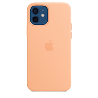 Apple iPhone 12 & 12 Pro Silikonhülle mit MagSafe – Cantaloupe – Original Neu