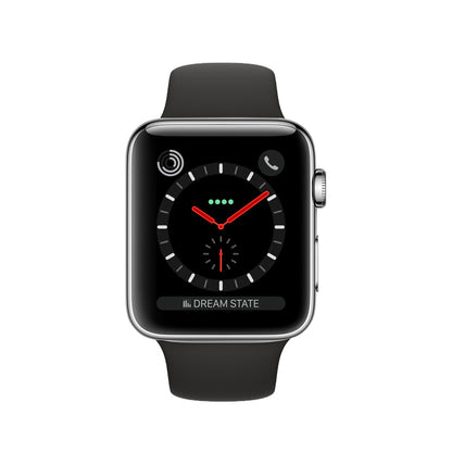 Apple Watch Series 3 Stainless 42mm Steel - Sehr Gut - WiFi
